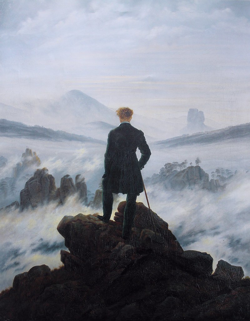Wanderer above the Sea of Fog (Caspar David Friedrich, c. 1818).